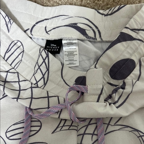 Disney Mickey Mouse Pajama Pants White and Purple - Picture 3 of 4